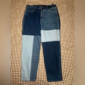 Hollister Men's Blue Patchwork Jeans